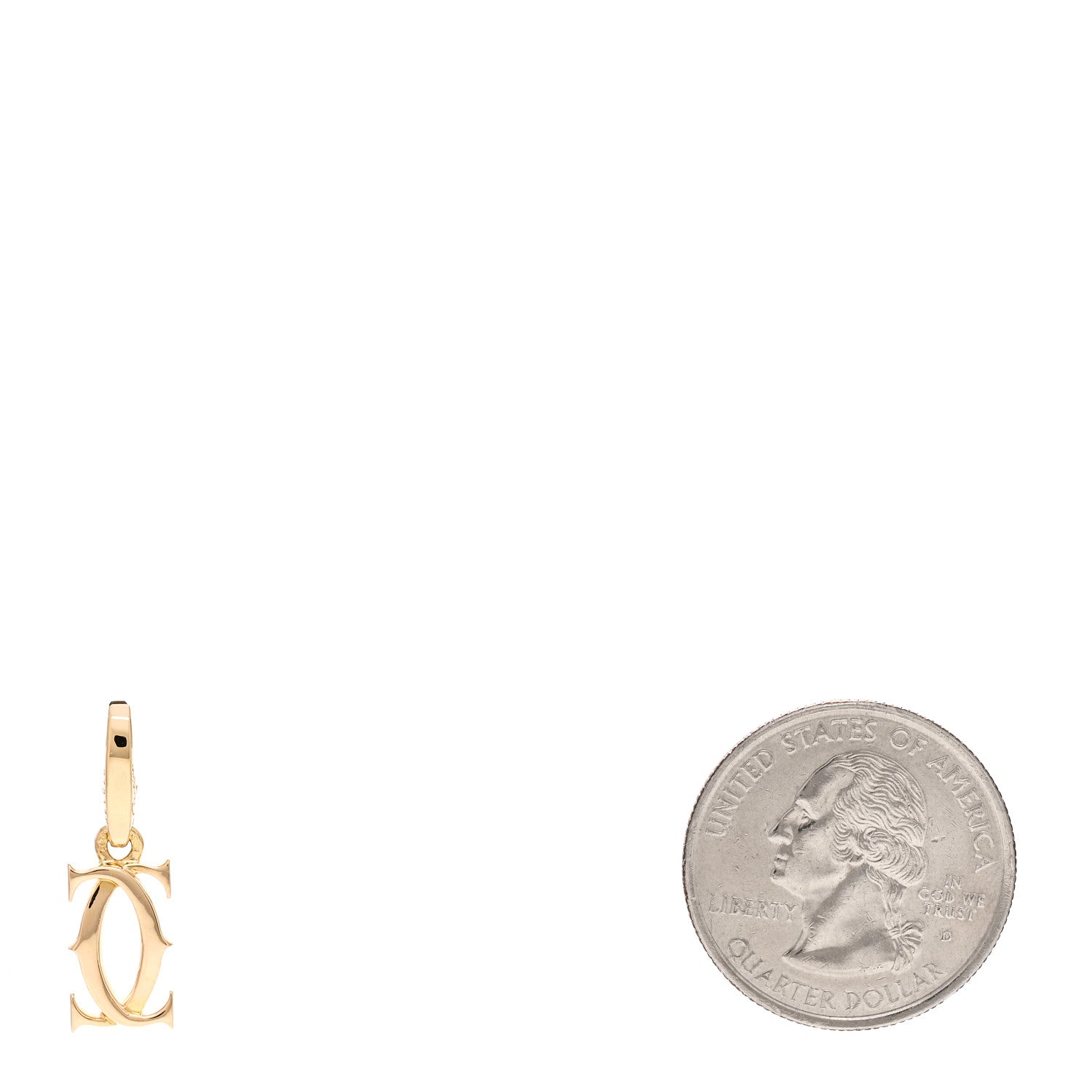 Cartier 18K Yellow Gold Logo Charm 2 of 3