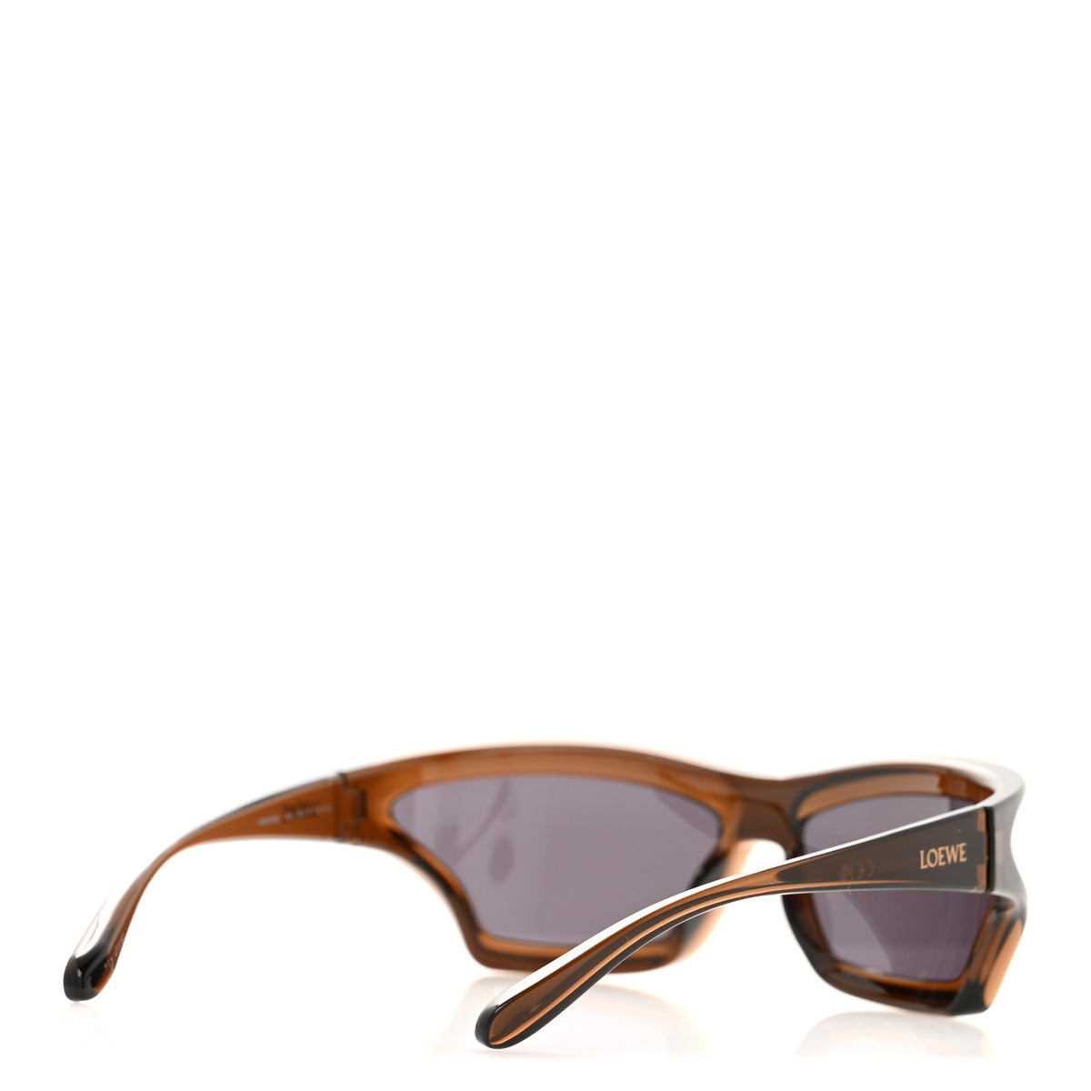 Acetate Arch Mask Sunglasses LW40143U Transparent Brown