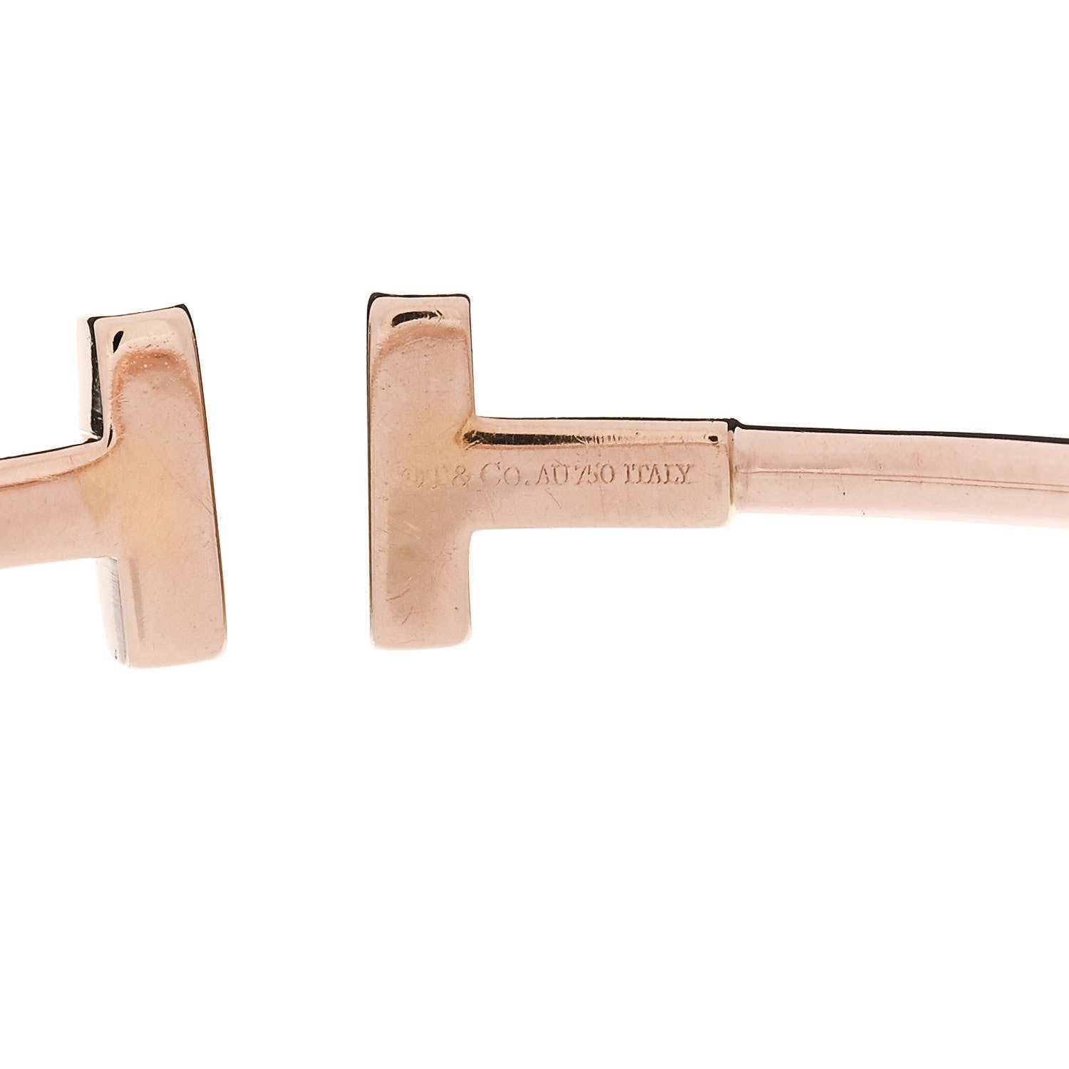 Tiffany 18K Rose Gold T Wire Bracelet 3 of 4