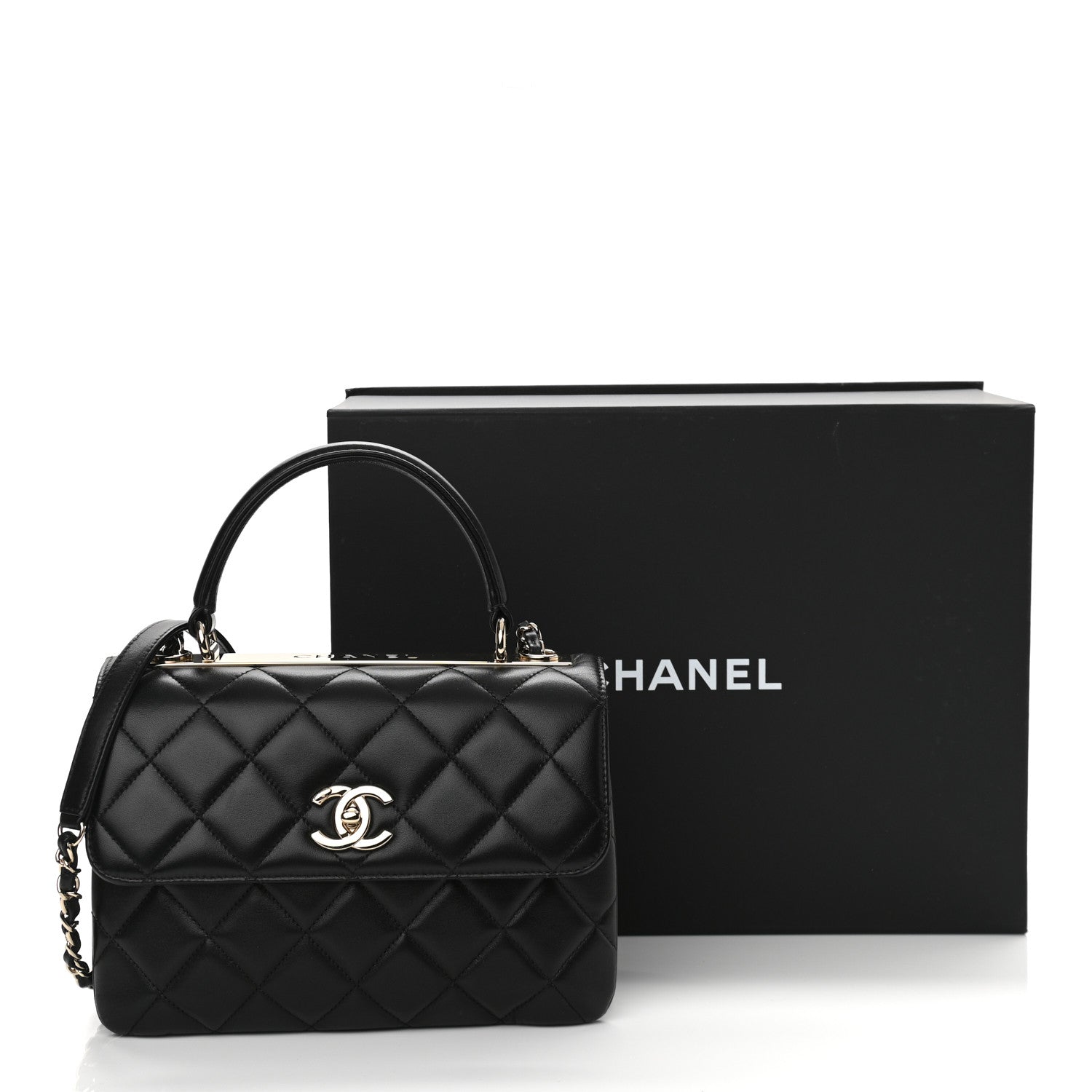 Chanel Lambskin Quilted Small Trendy CC Dual Handle Flap Bag Black 11 of 11