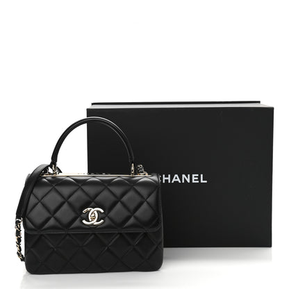 Chanel Lambskin Quilted Small Trendy CC Dual Handle Flap Bag Black 11 of 11