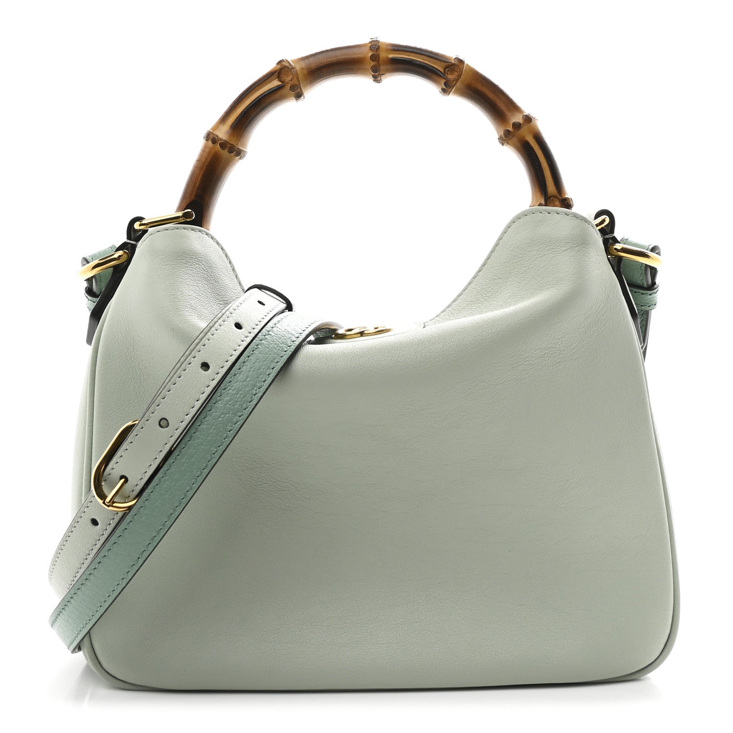 Gucci Softy Wonka Textured Dollar Calfskin Small Diana Shoulder Bag Pale Green 1 of 10