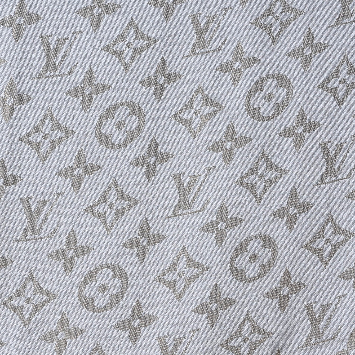 Louis Vuitton Silk Lurex Wool Monogram Shine Pearl Grey 5 of 6
