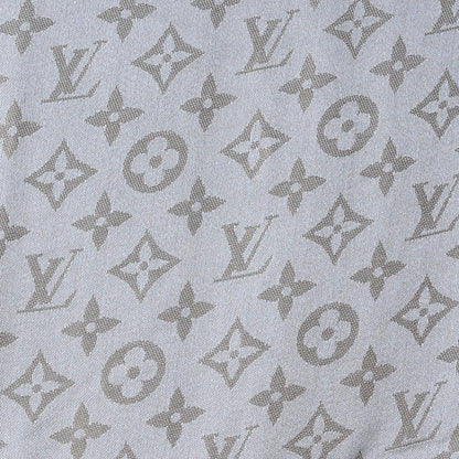 Louis Vuitton Silk Lurex Wool Monogram Shine Pearl Grey 5 of 6
