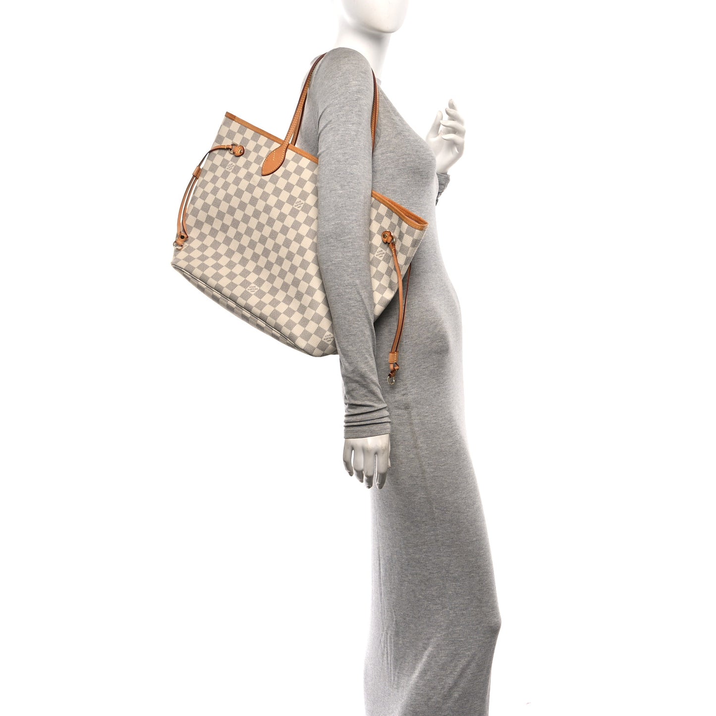 Damier Azur Neo Neverfull MM Rose Ballerine