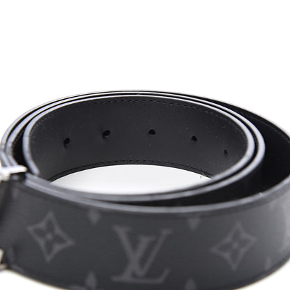 Louis Vuitton Monogram Eclipse Taigarama 40mm LV Initiales Reversible Belt 110 44 Black 3 of 5
