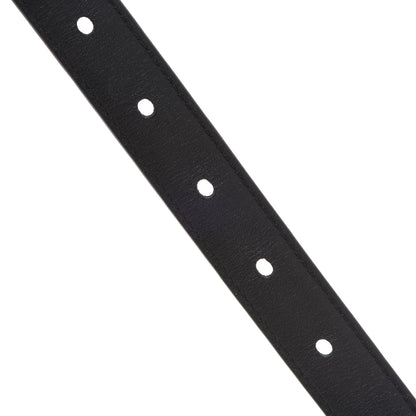 Saint Laurent Calfskin Monogram Narrow Square Buckle Belt 75 30 Black 3 of 7