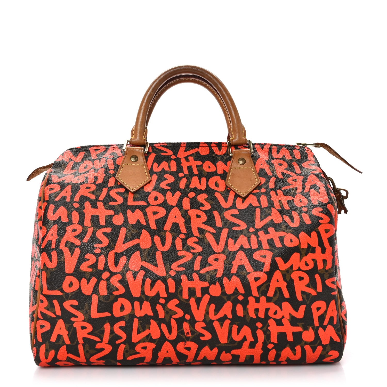 Louis Vuitton Monogram Graffiti Speedy 30 Orange 1 of 10