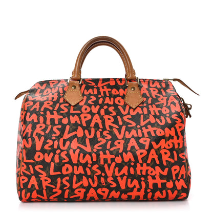 Louis Vuitton Monogram Graffiti Speedy 30 Orange 1 of 10