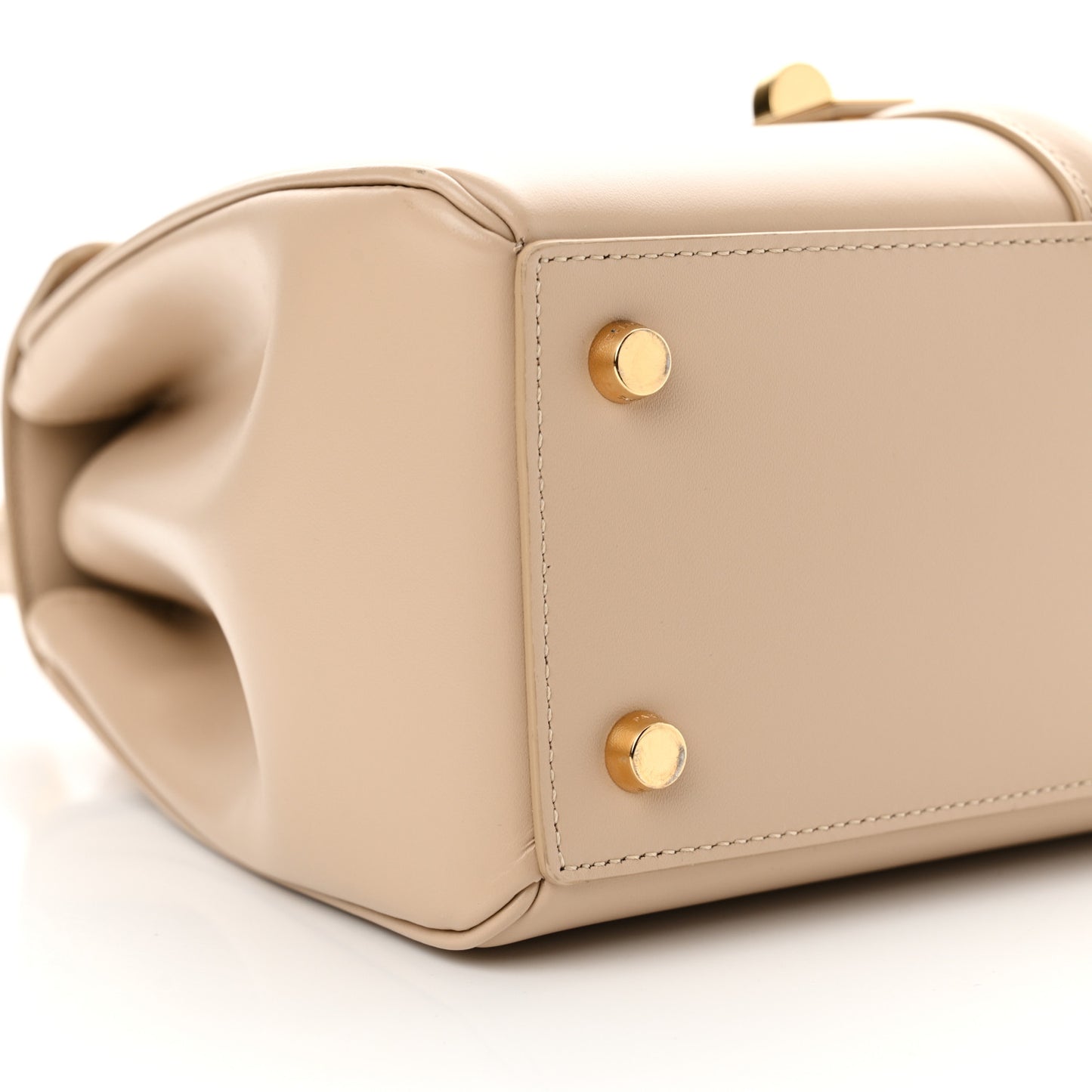 Satinated Calfskin Small 16 Top Handle Bag Nude
