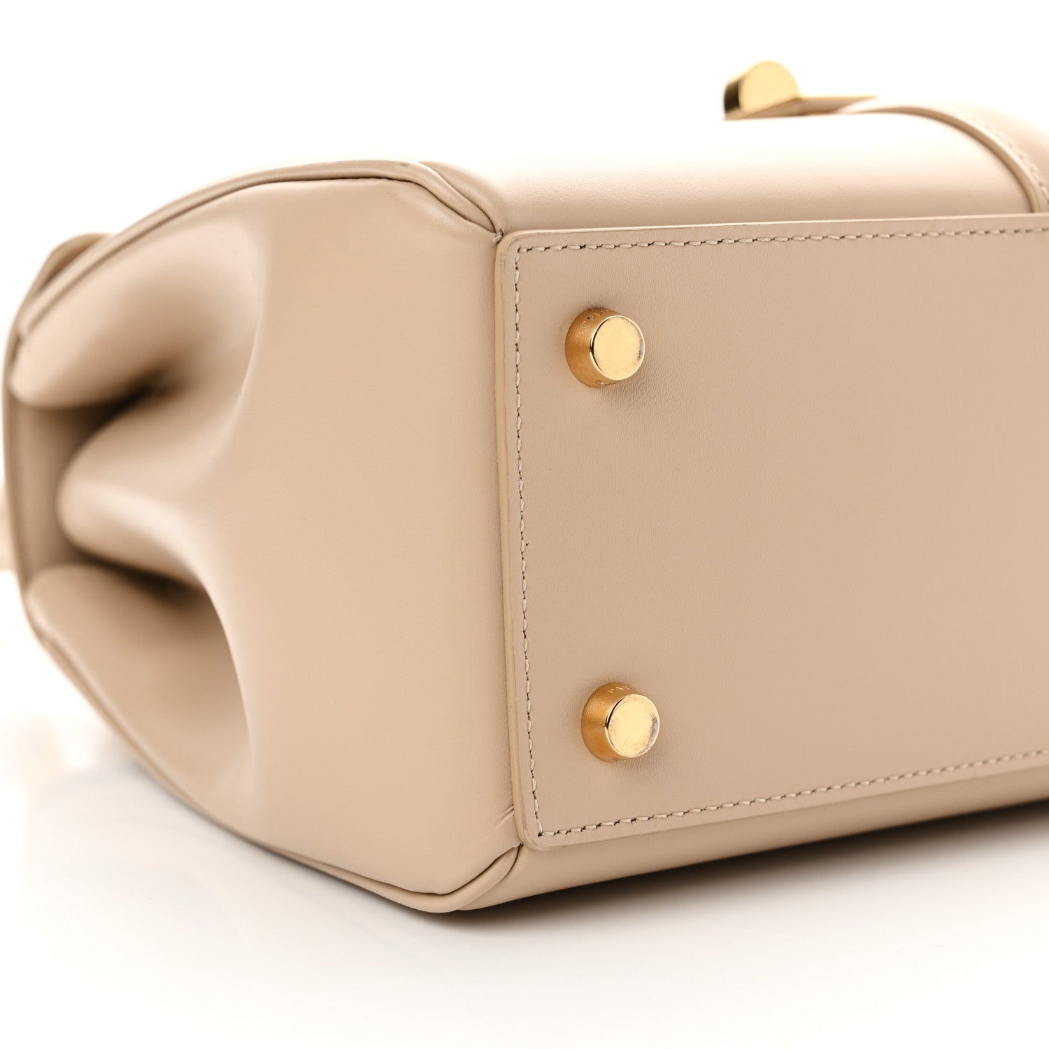 Celine Satinated Calfskin Small 16 Top Handle Bag Nude 10 of 12