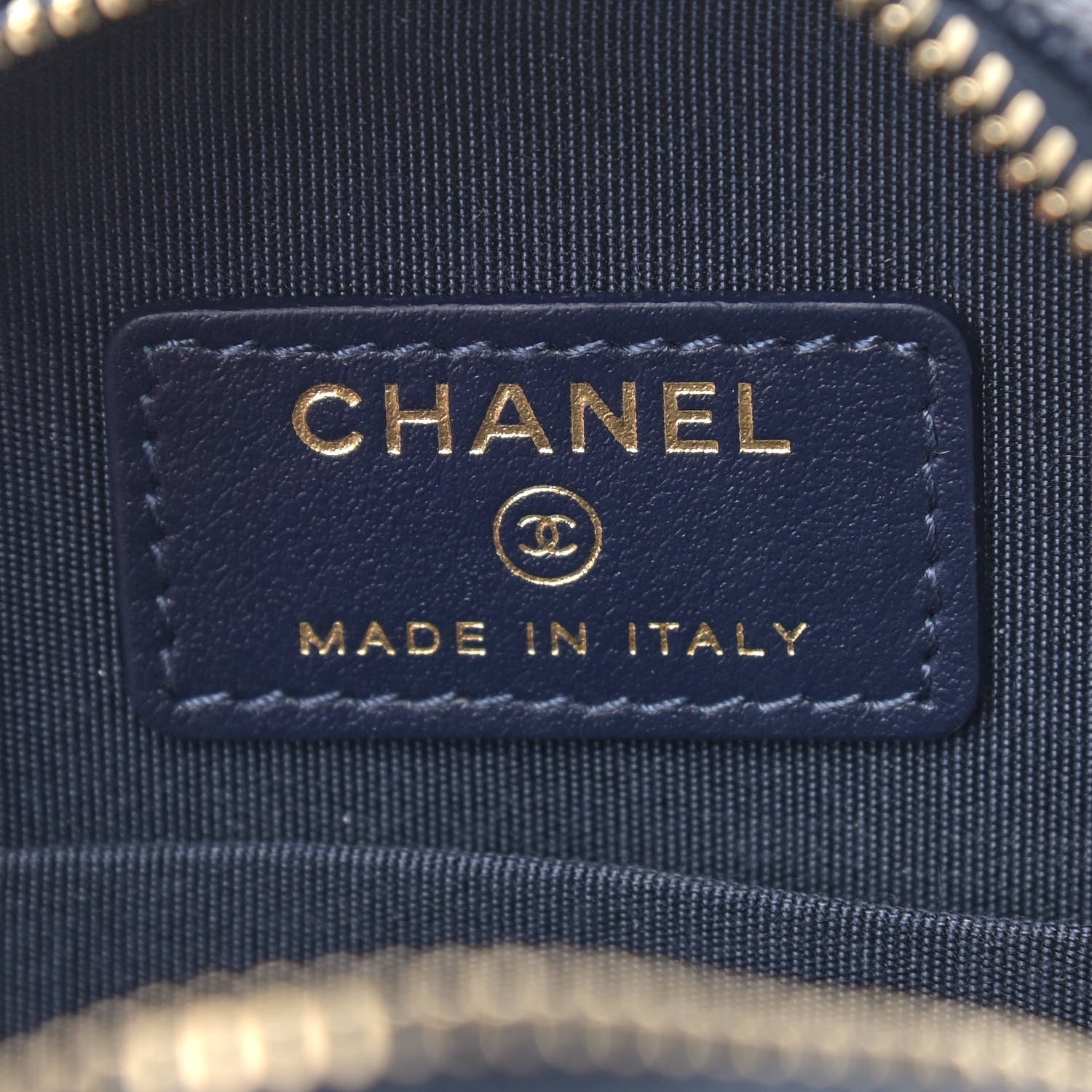 Chanel Caviar Quilted Round Filigree Crossbody Navy 6 of 9