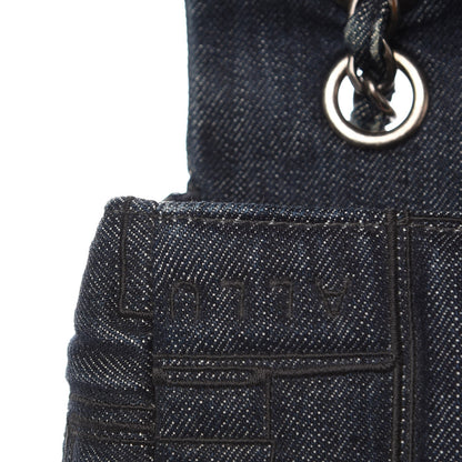 Chanel Denim Embroidered Medium Perfume Bottle Flap Blue 12 of 12