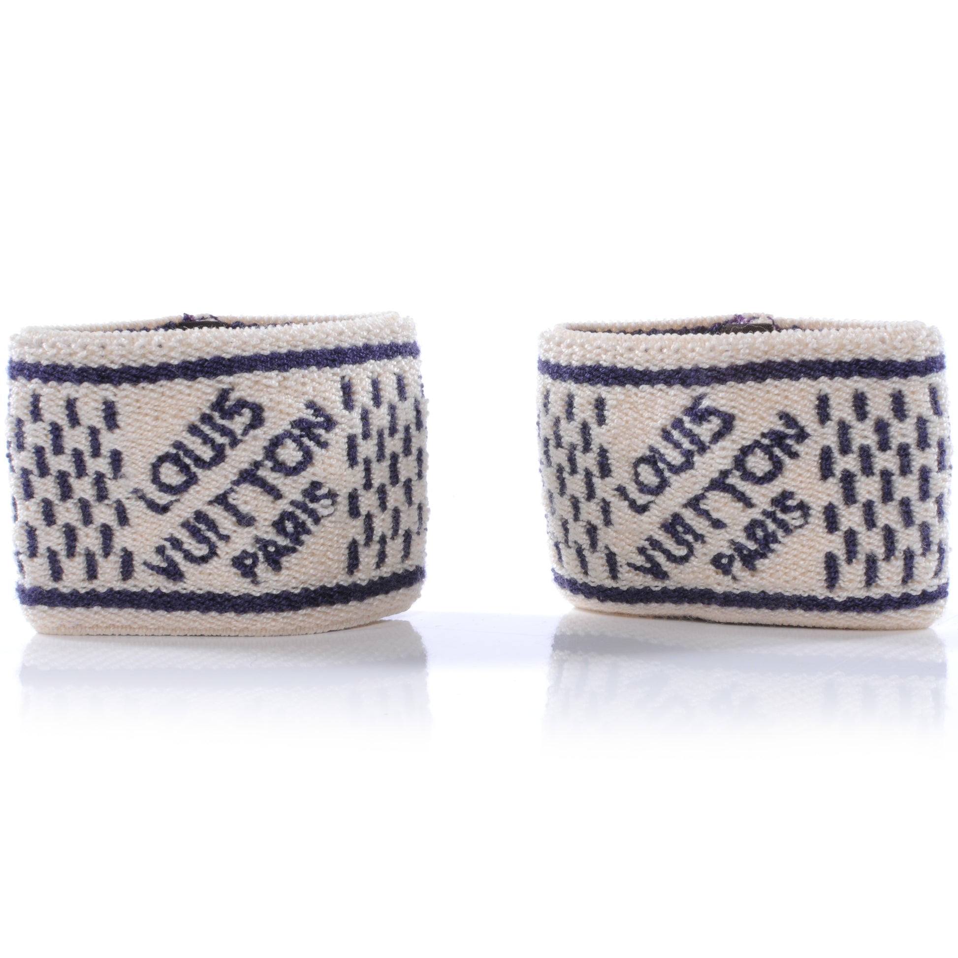 Louis Vuitton Cotton Damier Azur Gym Wrist Bands 1 of 6
