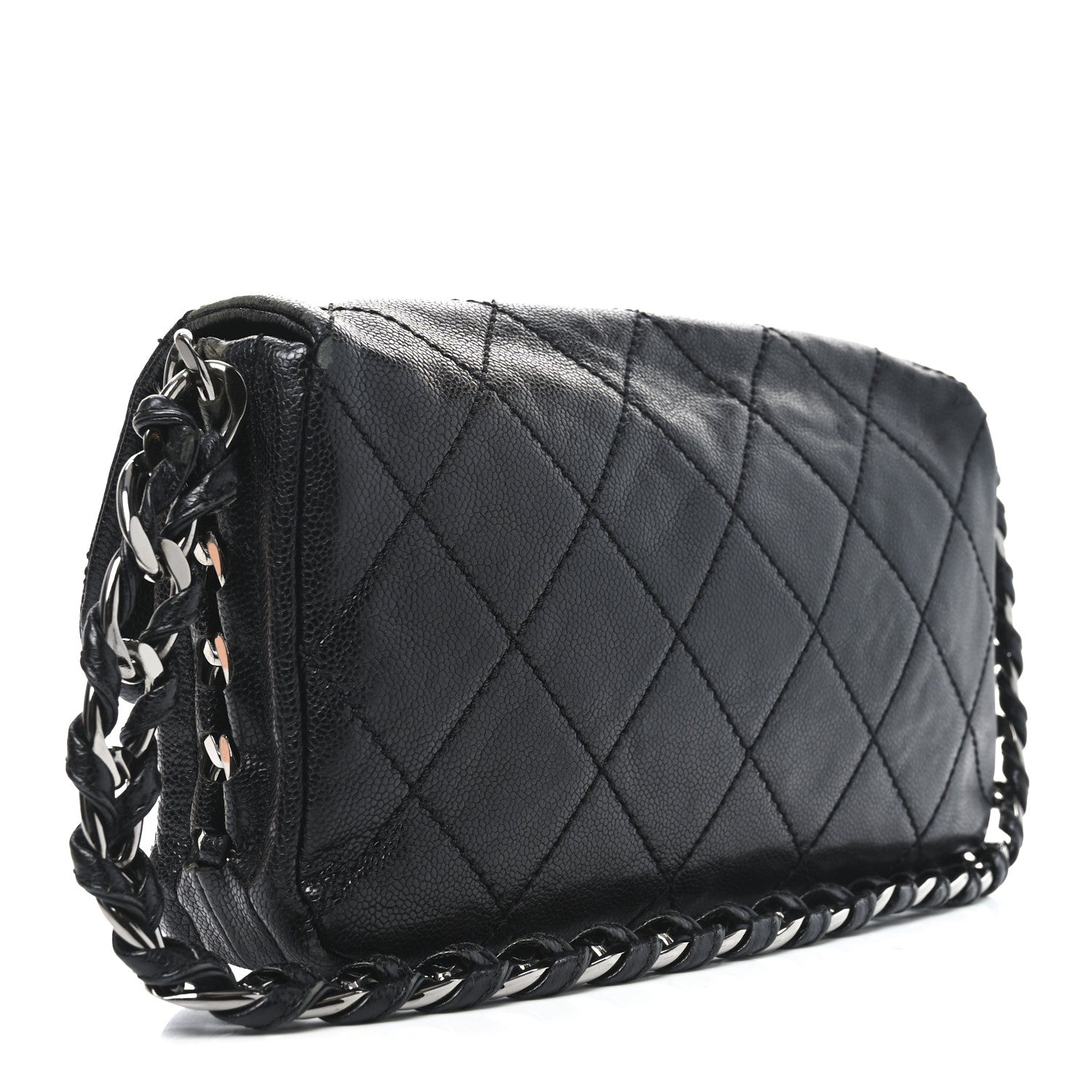 Chanel Glazed Caviar Quilted Medium Modern Chain Flap Black 3 of 11