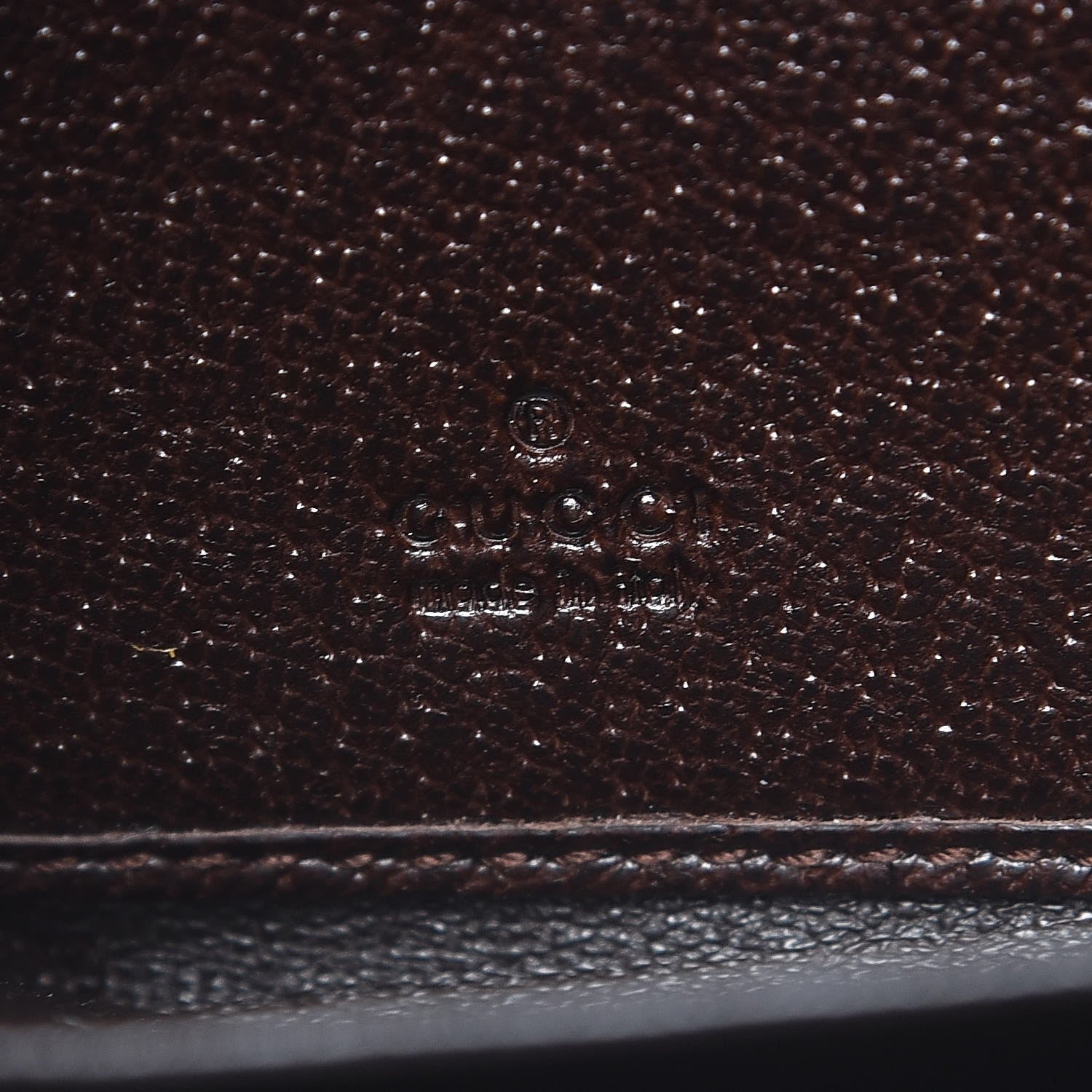 Gucci Monogram Metal Bar Zip Around Wallet Dark Brown 6 of 8
