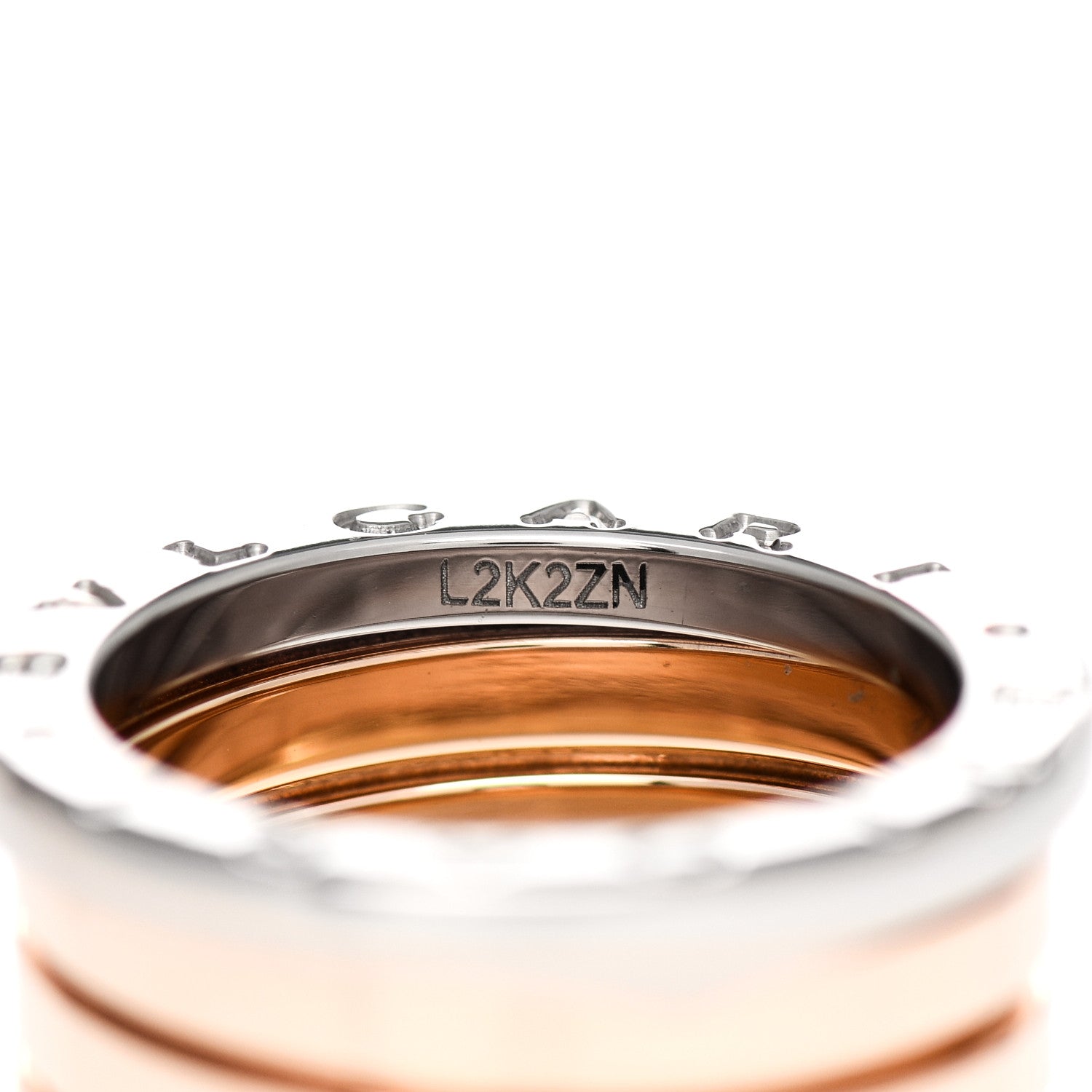 Bulgari 18K Rose White Yellow Gold B.Zero1 Four-Band Ring 51 5.75 4 of 8