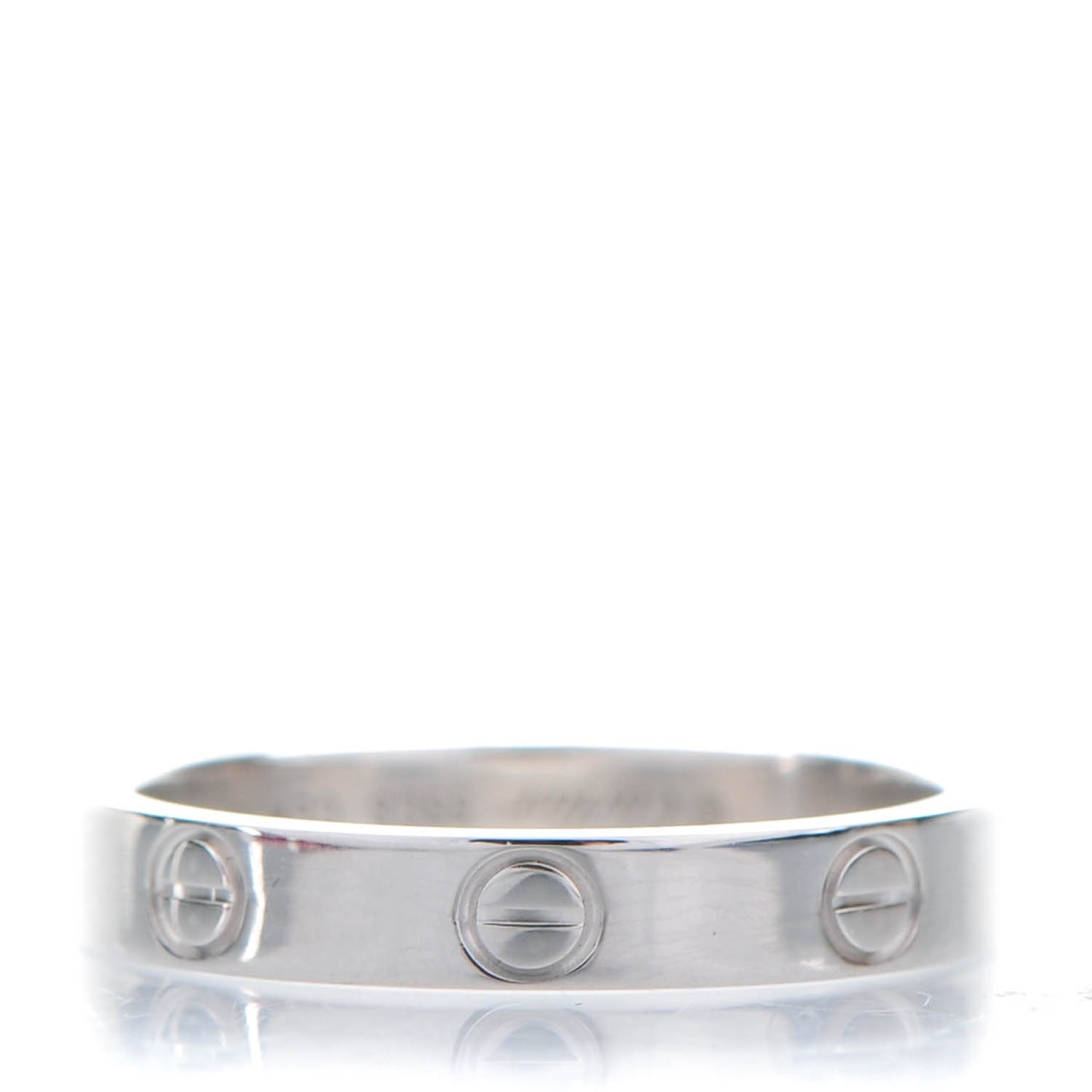 18K White Gold 4mm LOVE Wedding Band Ring 55 7.25
