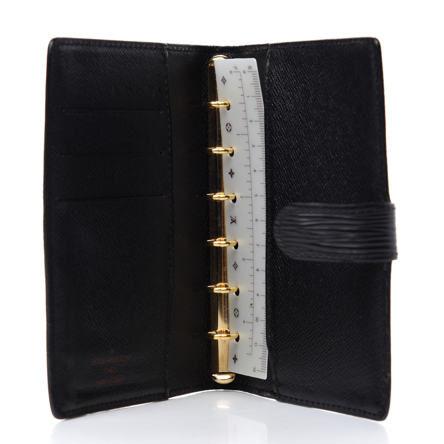 Louis Vuitton Epi Small Ring Agenda Cover Black 5 of 6