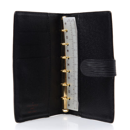 Louis Vuitton Epi Small Ring Agenda Cover Black 5 of 6