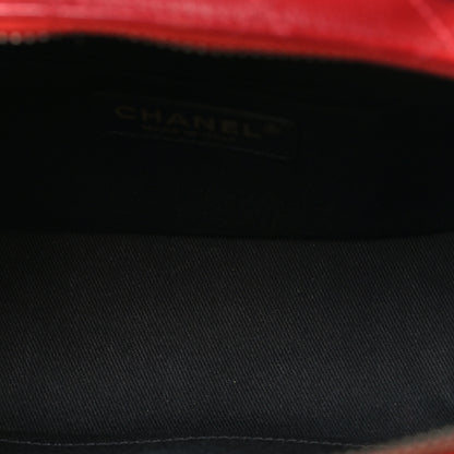 Chanel Shiny Calfskin Goatskin Quilted Small Coco Curve Vanity Red 5 of 10