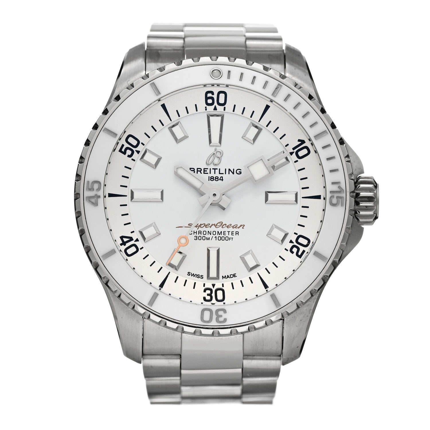 Breitling Stainless Steel 36mm Superocean II Automatic Watch White A17377211A1S1 1 of 5