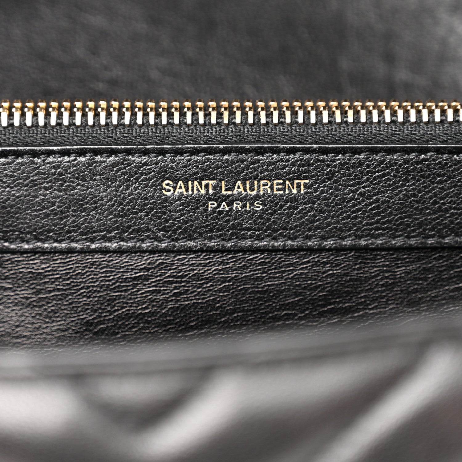 Saint Laurent Sheepskin Matelasse Chevron Monogram Large College Satchel Black 5 of 11