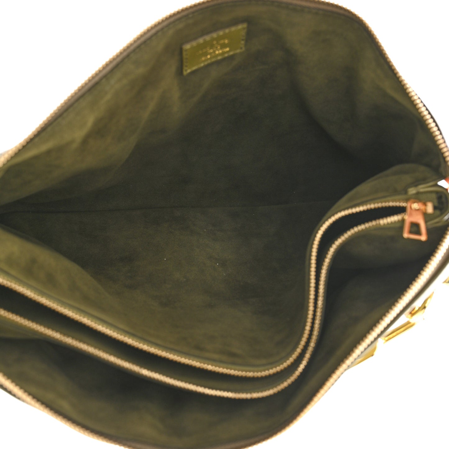 Lambskin Embossed Monogram Coussin MM Khaki
