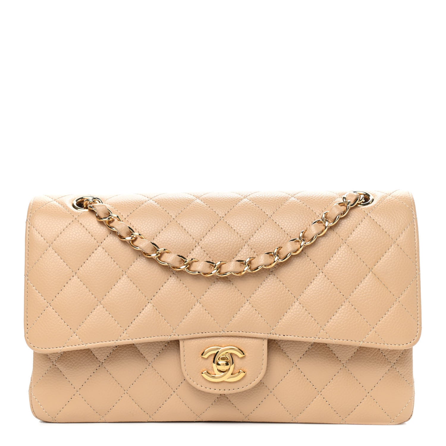 Chanel Caviar Quilted Small Double Flap Beige 1 of 9