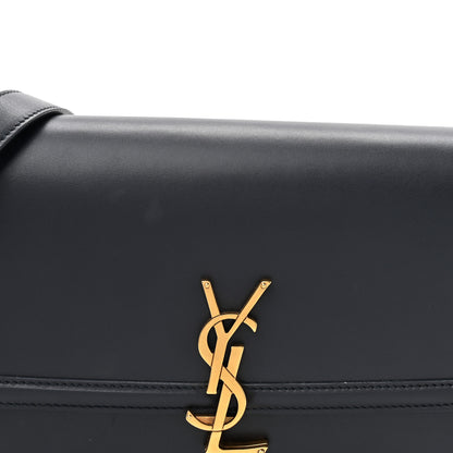 Saint Laurent Box Calfskin Monogram Medium Solferino Satchel Deep Marine 8 of 13