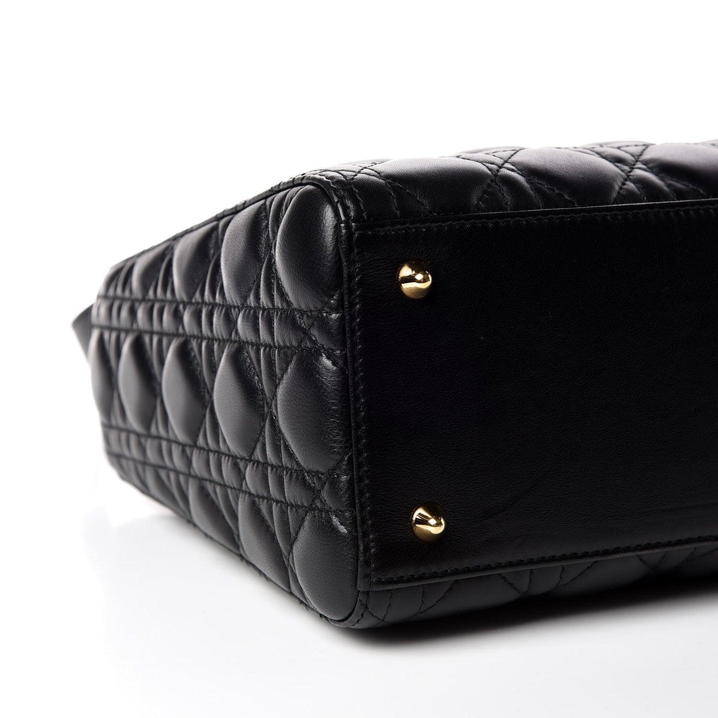 Lambskin Cannage Medium Lady Dior Black