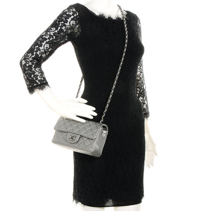 Chanel Lambskin Quilted Mini Flap Silver 2 of 9