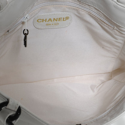 Chanel Lambskin Chain CC Small Tote White 5 of 7