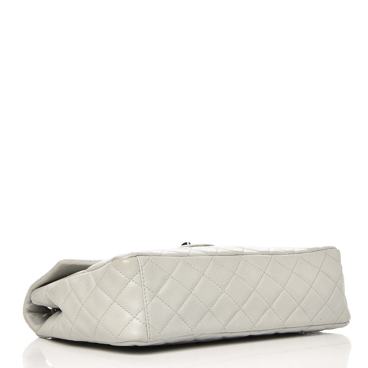 Chanel Caviar Quilted Maxi Single Flap Light Grey 5 of 12