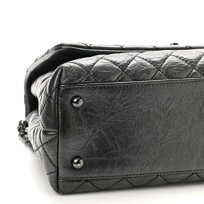 Chanel Aged Calfskin Quilted Small Coco Handle Flap So Black 9 of 11