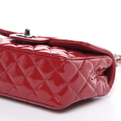 Chanel Patent Calfskin Quilted Mini Rectangular Flap Red 6 of 10