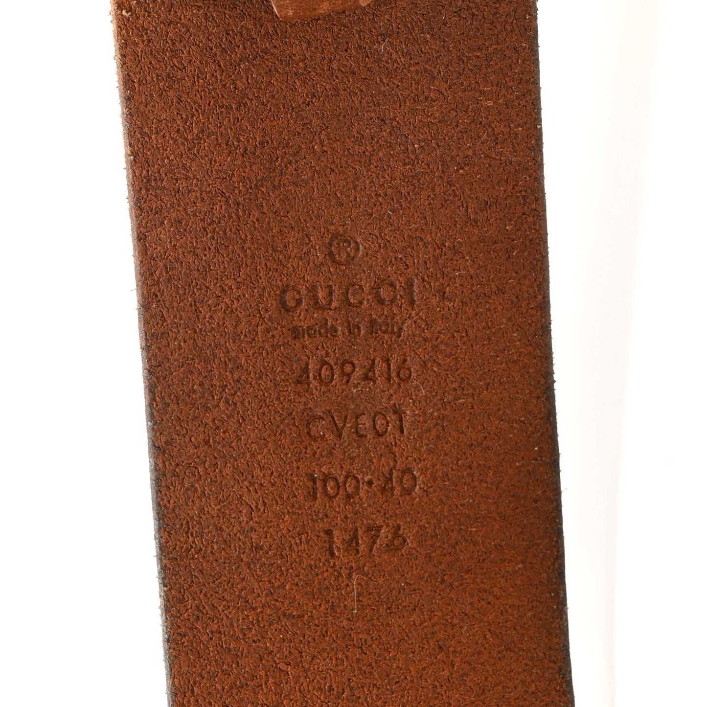 Faded Calfskin Double G Belt 100 40 Cuir
