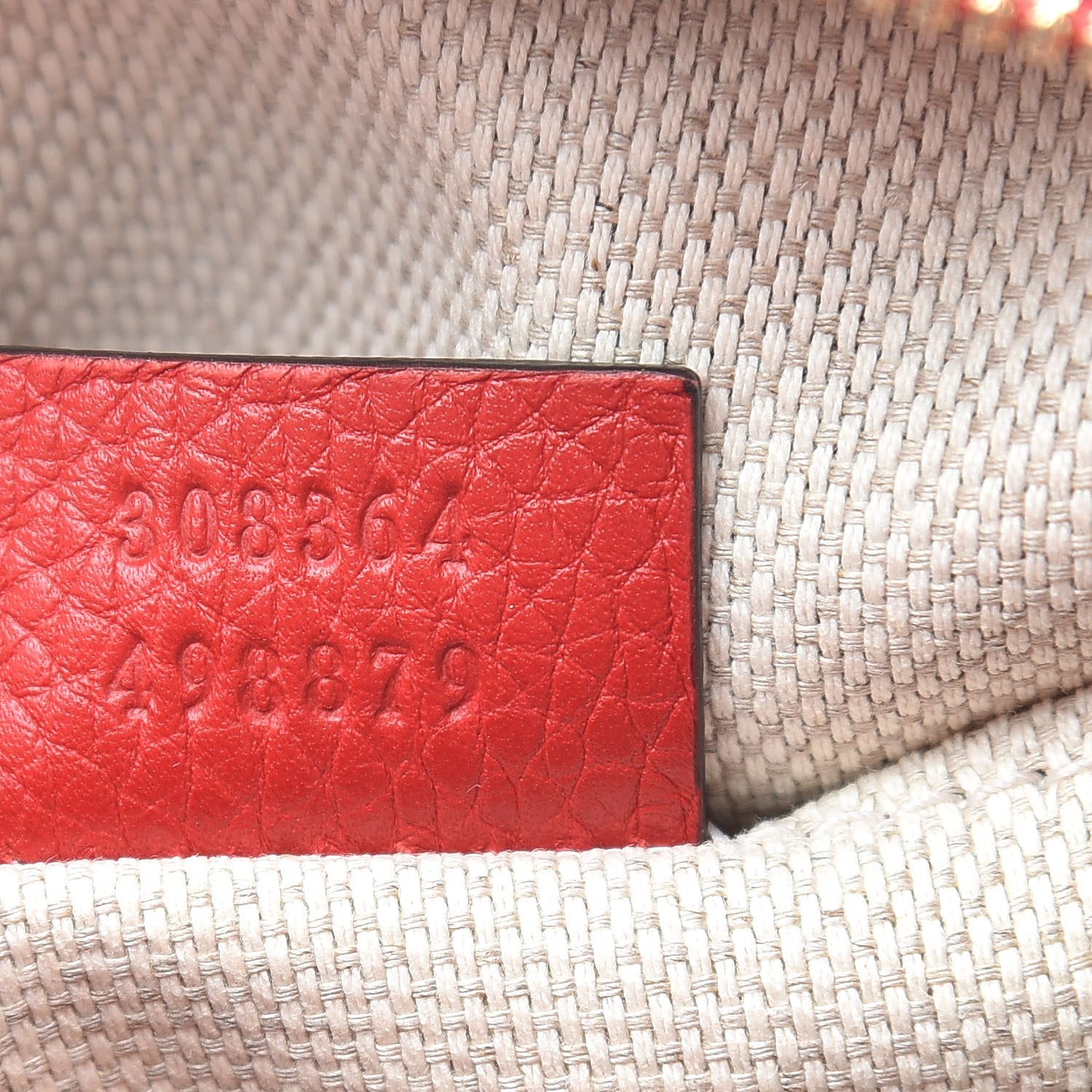 Gucci Pebbled Calfskin Small Soho Disco Bag Tabasco Red 7 of 10
