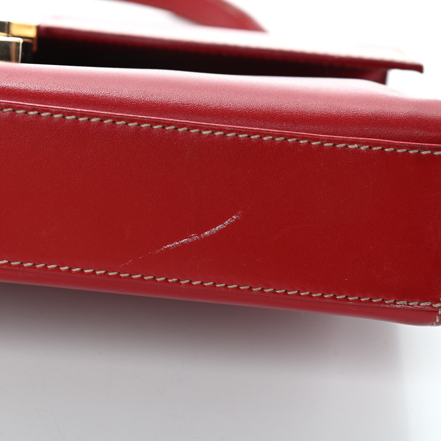Calfskin Shoulder Bag Red