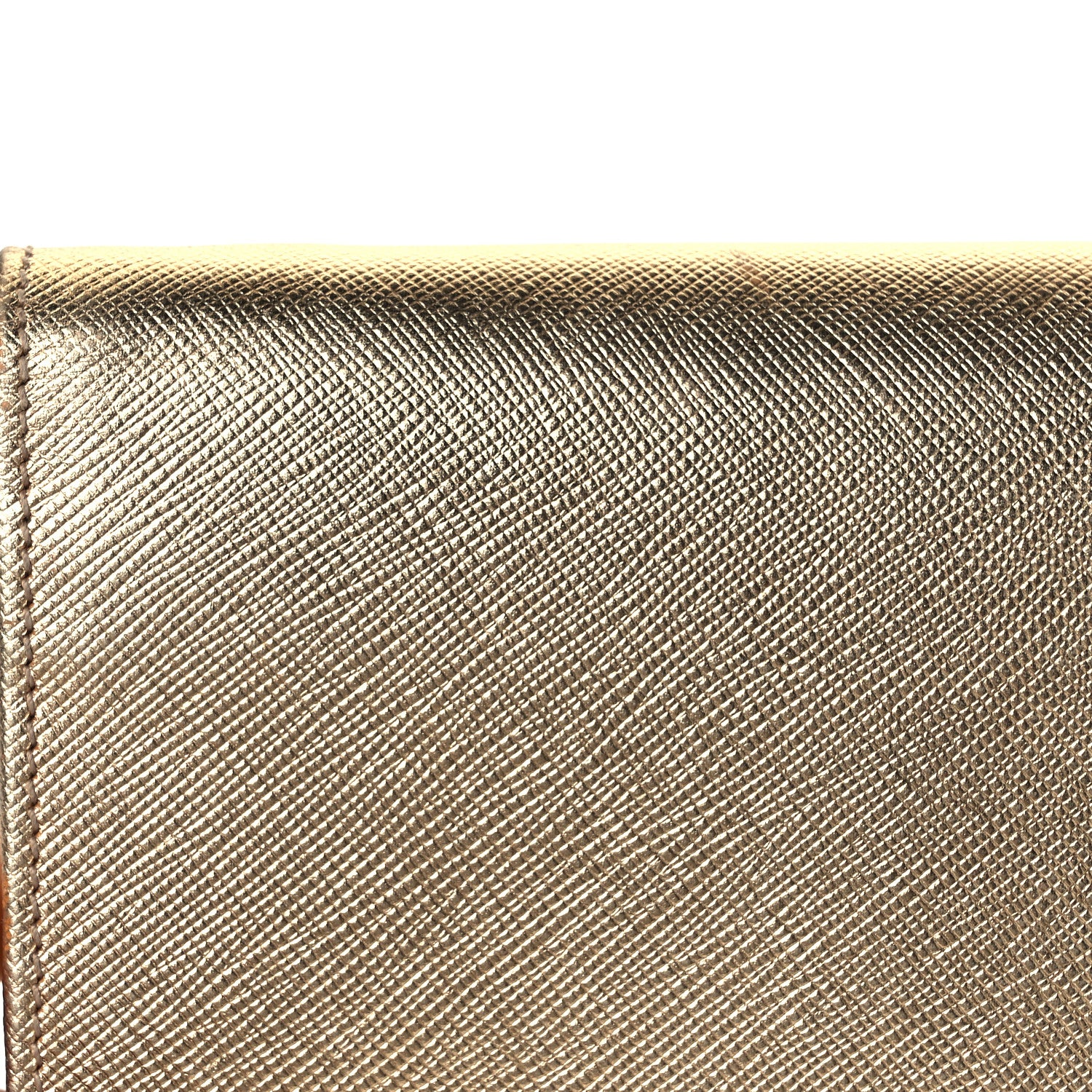 Prada Saffiano Lux Sound Wallet On Chain Platino 8 of 13