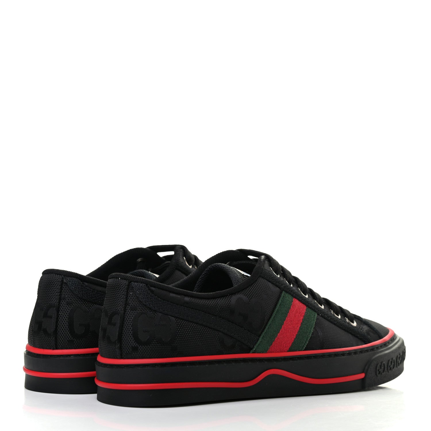 Gucci Econyl Nylon Web Monogram Off The Grid Womens 1977 Tennis Sneakers 36.5 Black 4 of 7