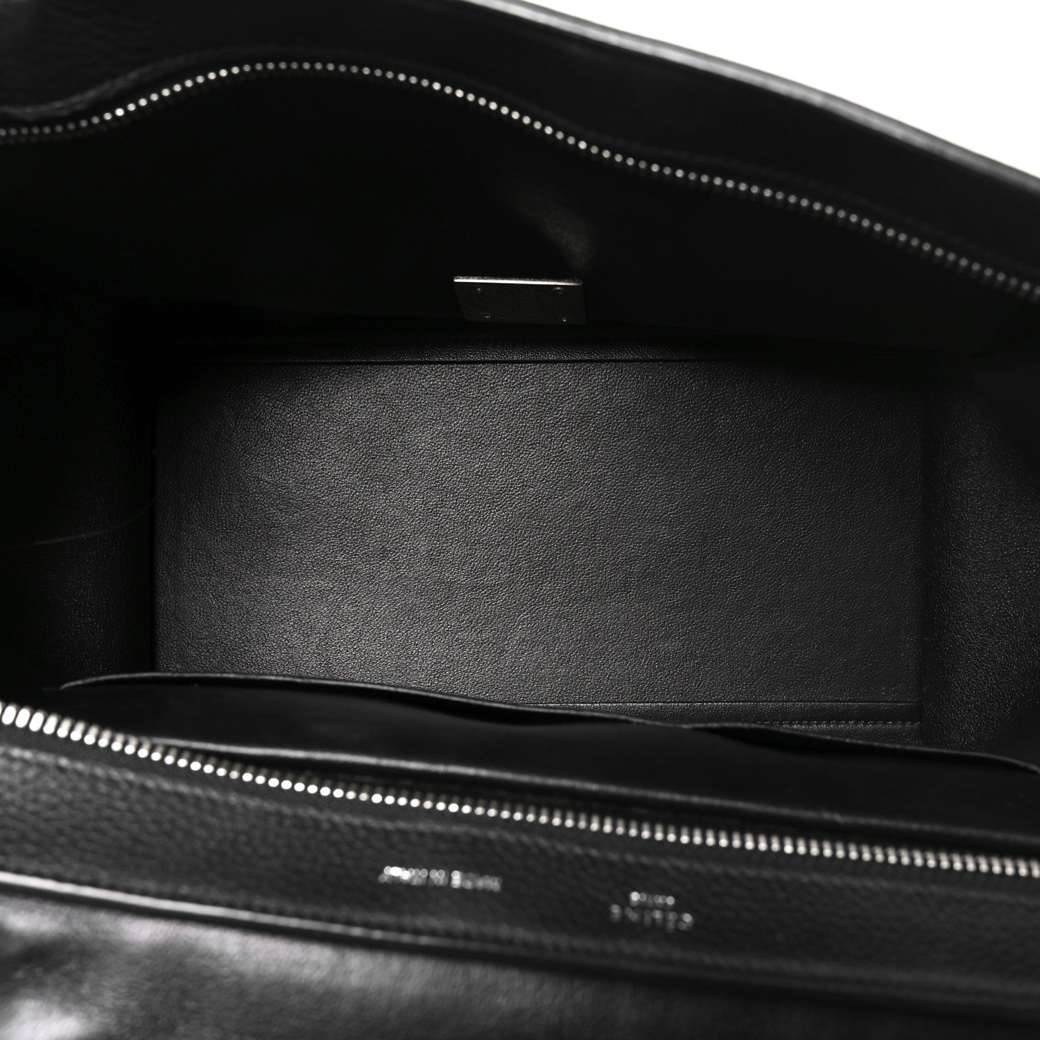 Celine Drummed Calfskin Suede Small Trapeze Black 5 of 9