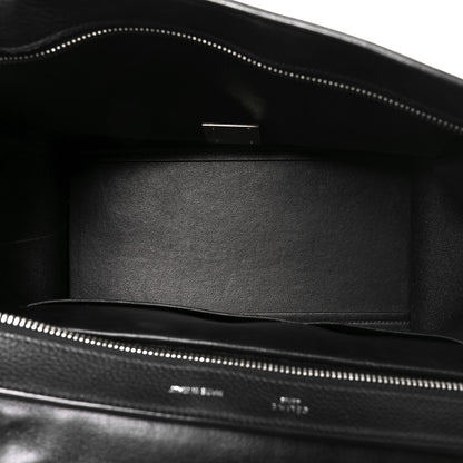 Celine Drummed Calfskin Suede Small Trapeze Black 5 of 9