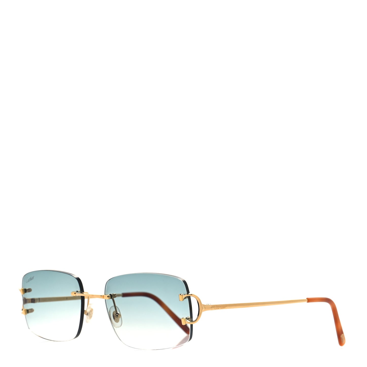 Metal C Decor 140 Square Sunglasses Gold Blue