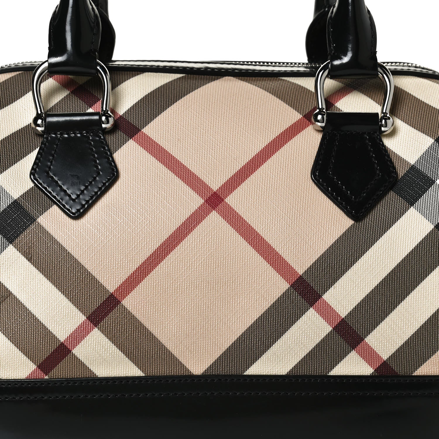 Burberry Nova Check Bowling Bag Black 7 of 12