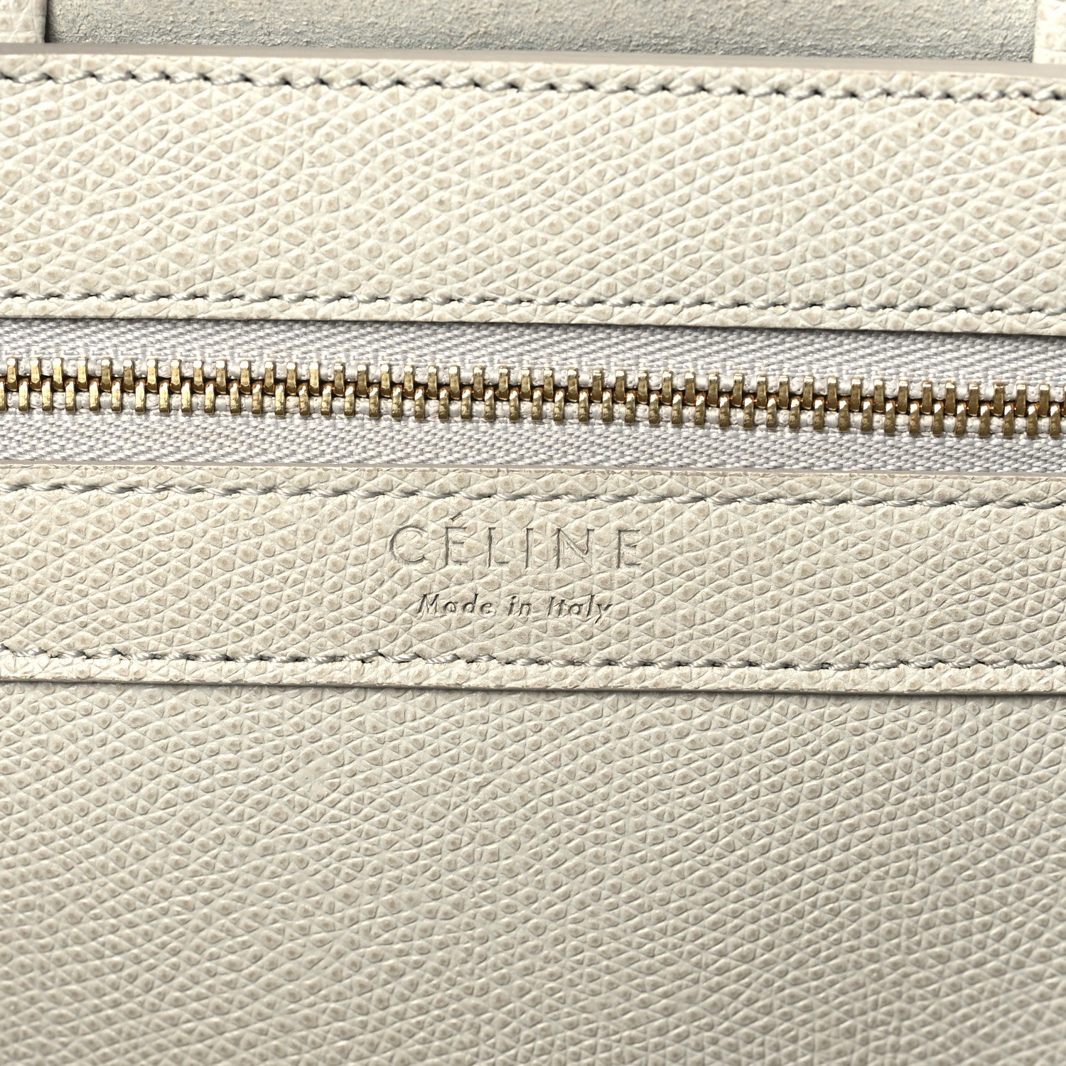 Celine Grained Calfskin Small Vertical Bi-Cabas Cream Red 6 of 13