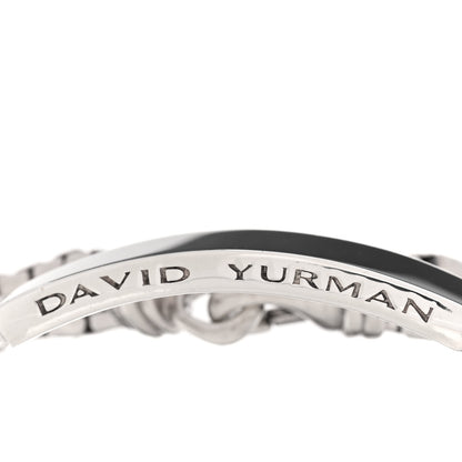 David Yurman Sterling Silver Black Onyx ID Curb Chain Bracelet 5 of 5