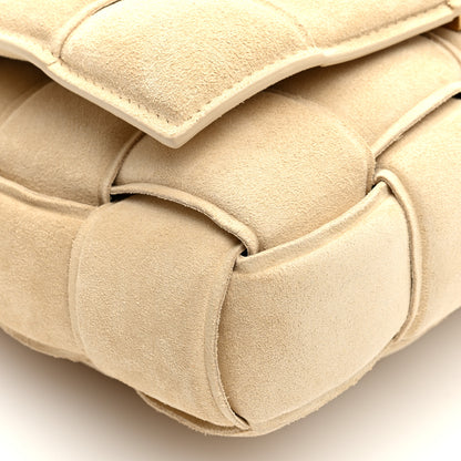 Bottega Veneta Suede Maxi Intrecciato Padded Chain Cassette Crossbody Bag Sand 8 of 9