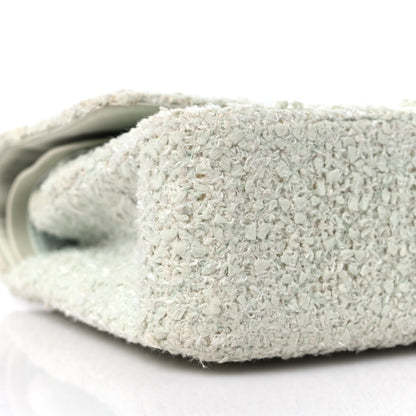 Chanel Tweed Quilted Medium Double Flap Light Turquoise 8 of 19