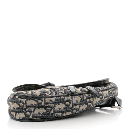 Christian Dior Oblique Mens Saddle Bag Blue 4 of 10